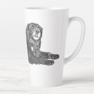 Herbsthunde Tasse im Manga Dot Stil