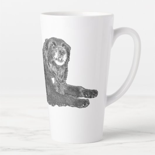 Herbsthunde Tasse im Manga Dot Stil (Rechts)