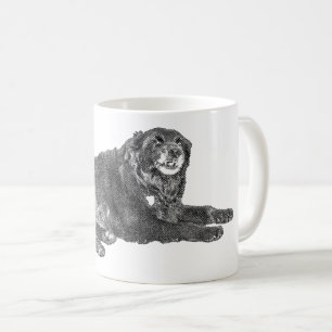 Herbsthunde Tasse im Manga Dot Stil