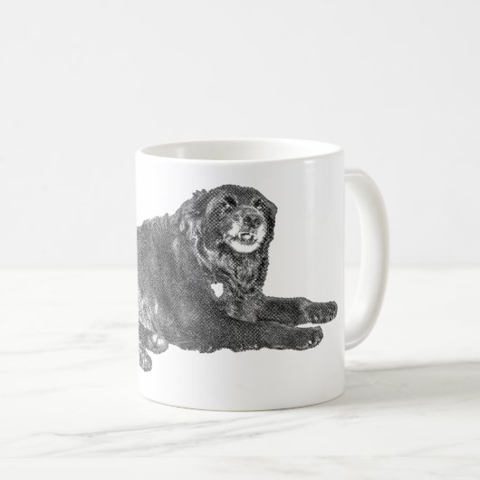 Herbsthunde Tasse im Manga Dot Stil (VorderseiteRechts)