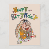 Herbstigel Geburtstag Postkarte (Vorderseite)