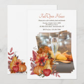 Herbstimpression Foto Open House Einladung (Vorne/Hinten)