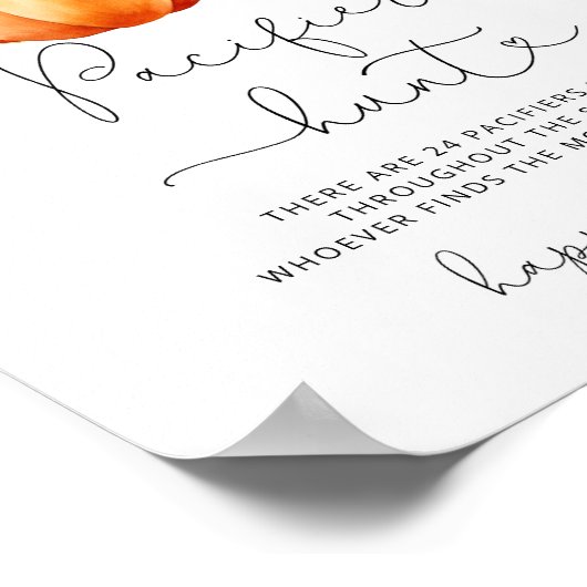 Herbstjagd auf Schnuller Poster (Ecke)