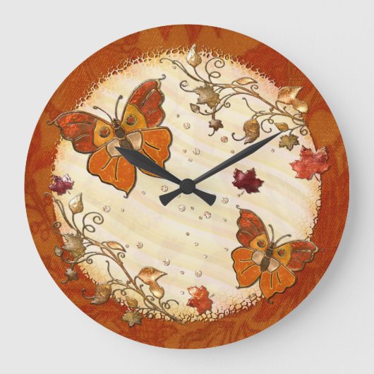 Herbstjuwelen Große Wanduhr (Vorderseite)