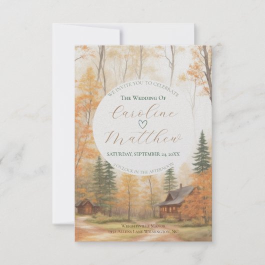 Herbstkabine Einladung (Vorderseite)