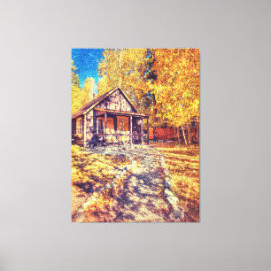 Herbstkabine Retreat Leinwanddruck
