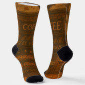 Herbstkaffee & Bücher – Gemütliche Halloween-Café- Socken (Gewinkelt)