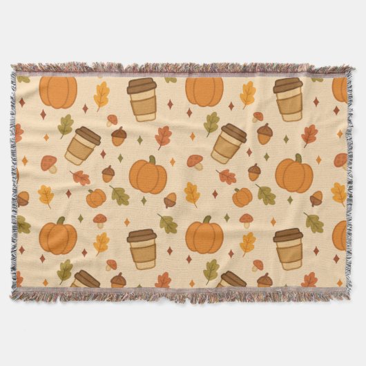 Herbstkaffee Decke (Vorderseite)