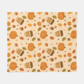 Herbstkaffee Fleecedecke (Vorderseite (Horizontal))