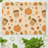Herbstkaffee Geschirrtuch (Gefaltet)