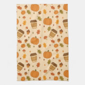 Herbstkaffee Geschirrtuch (Vertikal)