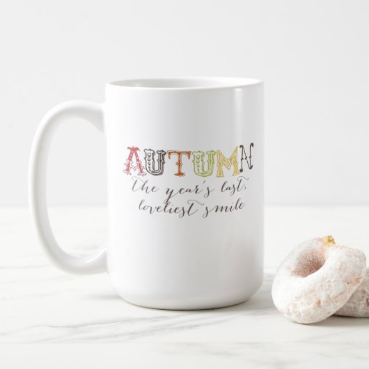 Herbstkaffee-Tasse Kaffeetasse (Mit Donut)
