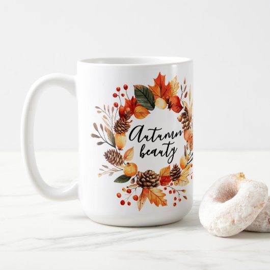 Herbstkaffee-Tasse Kaffeetasse (Mit Donut)