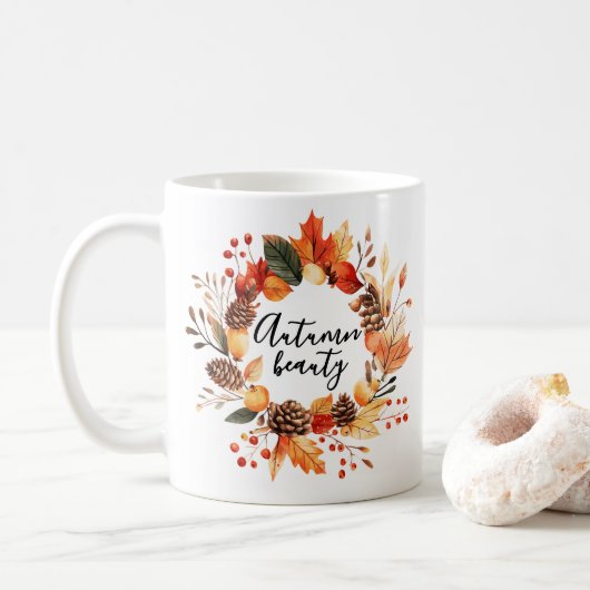 Herbstkaffee-Tasse Kaffeetasse (Mit Donut)