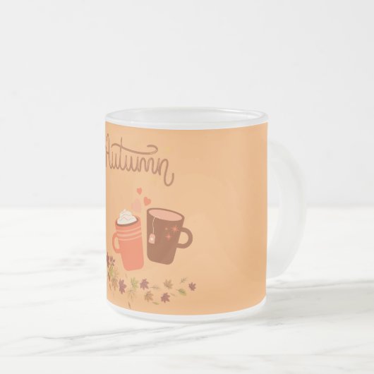 Herbstkaffee-Tasse Mattglastasse (VorderseiteRechts)