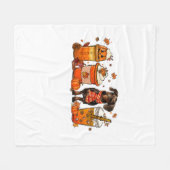 Herbstkaffee Tasse mit Dackel Fleecedecke (Vorderseite (Horizontal))