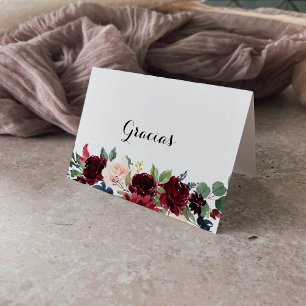 Herbstkalligraphie geflochtene Hochzeitskarte Dankeskarte