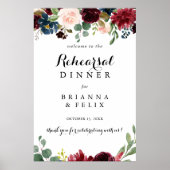 Herbstkalligraphie Probe Dinner Begrüßung Untersch Poster (Vorne)