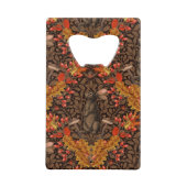 Herbstkaninchen auf braun geldbeutel flaschenöffner (Vorderseite)