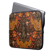 Herbstkaninchen auf braun laptopschutzhülle (Vorderseite Links)