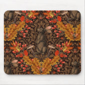 Herbstkaninchen auf braun mousepad (Vorne)