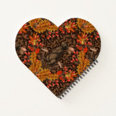 Herbstkaninchen auf braun notizblock (Rückseite)