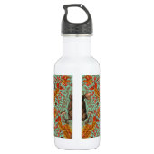 Herbstkaninchen auf hellgrün edelstahlflasche (Rückseite)