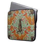 Herbstkaninchen auf hellgrün laptopschutzhülle (Vorderseite Links)