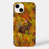Herbstkaninchen auf Ocker Case-Mate iPhone Hülle (Rückseite)