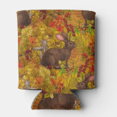 Herbstkaninchen auf Ocker Dosenkühler (Rückseite)