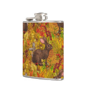 Herbstkaninchen auf Ocker Flachmann (Links)