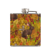 Herbstkaninchen auf Ocker Flachmann (Rückseite)