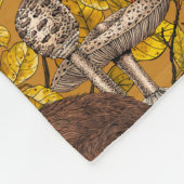 Herbstkaninchen auf Ocker Fleecedecke (Ecke)