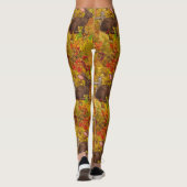 Herbstkaninchen auf Ocker Leggings (Rückseite)
