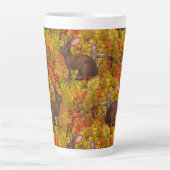 Herbstkaninchen auf Ocker Milchtasse (Vorderseite)