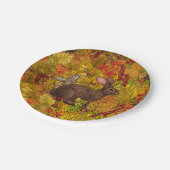 Herbstkaninchen auf Ocker Pappteller (Schrägansicht)