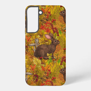 Herbstkaninchen auf Ocker Samsung Galaxy Hülle
