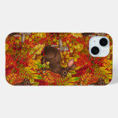 Herbstkaninchen auf rot Case-Mate iPhone hülle (Rückseite (Horizontal))
