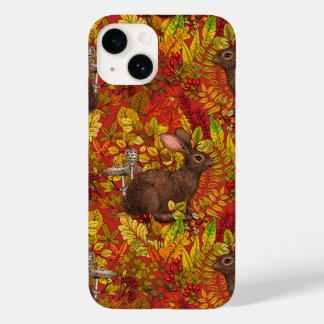 Herbstkaninchen auf rot Case-Mate iPhone 14 hülle