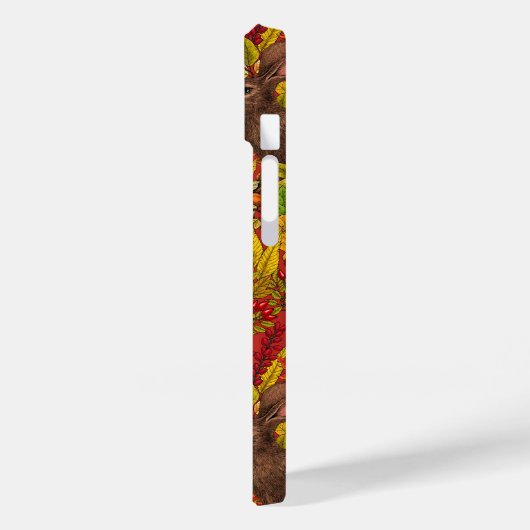 Herbstkaninchen auf rot Case-Mate iPhone hülle (Rückseite / Links)