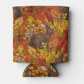 Herbstkaninchen auf rot dosenkühler (Vorderseite)