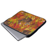 Herbstkaninchen auf rot laptopschutzhülle (Vorne Knopf)