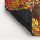 Herbstkaninchen auf rot mousepad (Ecke)