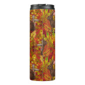 Herbstkaninchen auf rot thermosbecher (Rückseite)