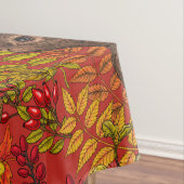 Herbstkaninchen auf rot tischdecke (Beispiel)