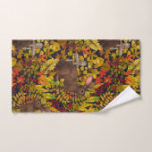 Herbstkaninchen auf schwarz badhandtuch set (Handtuch)