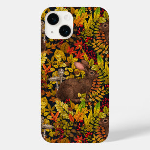 Herbstkaninchen auf schwarz Case-Mate iPhone 14 hülle