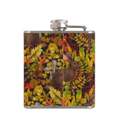 Herbstkaninchen auf schwarz flachmann (Rückseite)