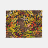 Herbstkaninchen auf schwarz fleecedecke (Vorderseite (Horizontal))
