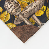 Herbstkaninchen auf schwarz fleecedecke (Ecke)